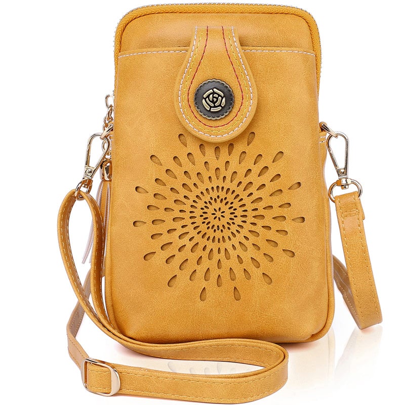 APHISON Small Crossbody Bags for Women, Lightweight Vegan Leather Cell Phone Purse, Cute Purses with Tassels - Image 1